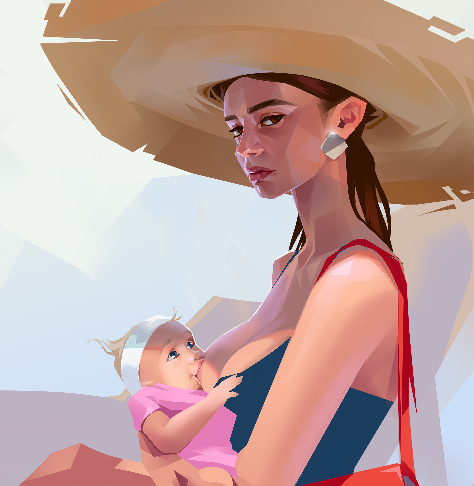 1900x1947, 316 Kb / ребёнок, щляпа, азамат каиров, рисунок