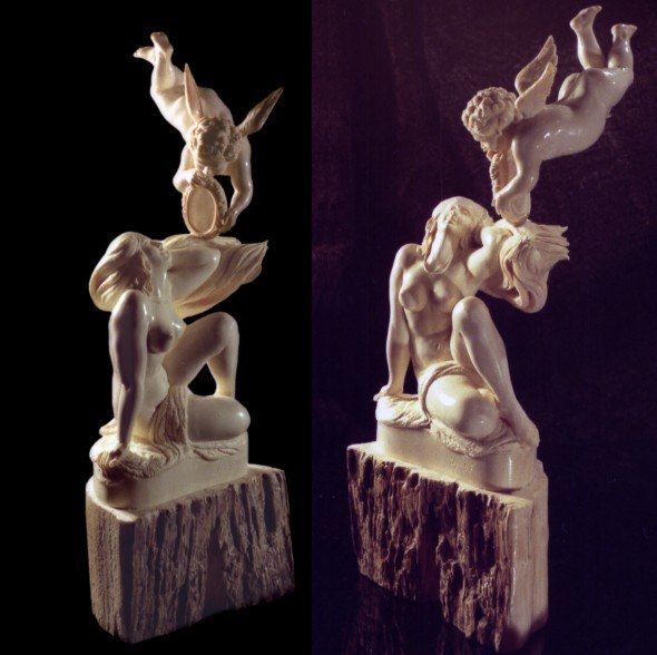 590x588, 87 Kb / скульптура, амур, зеркало