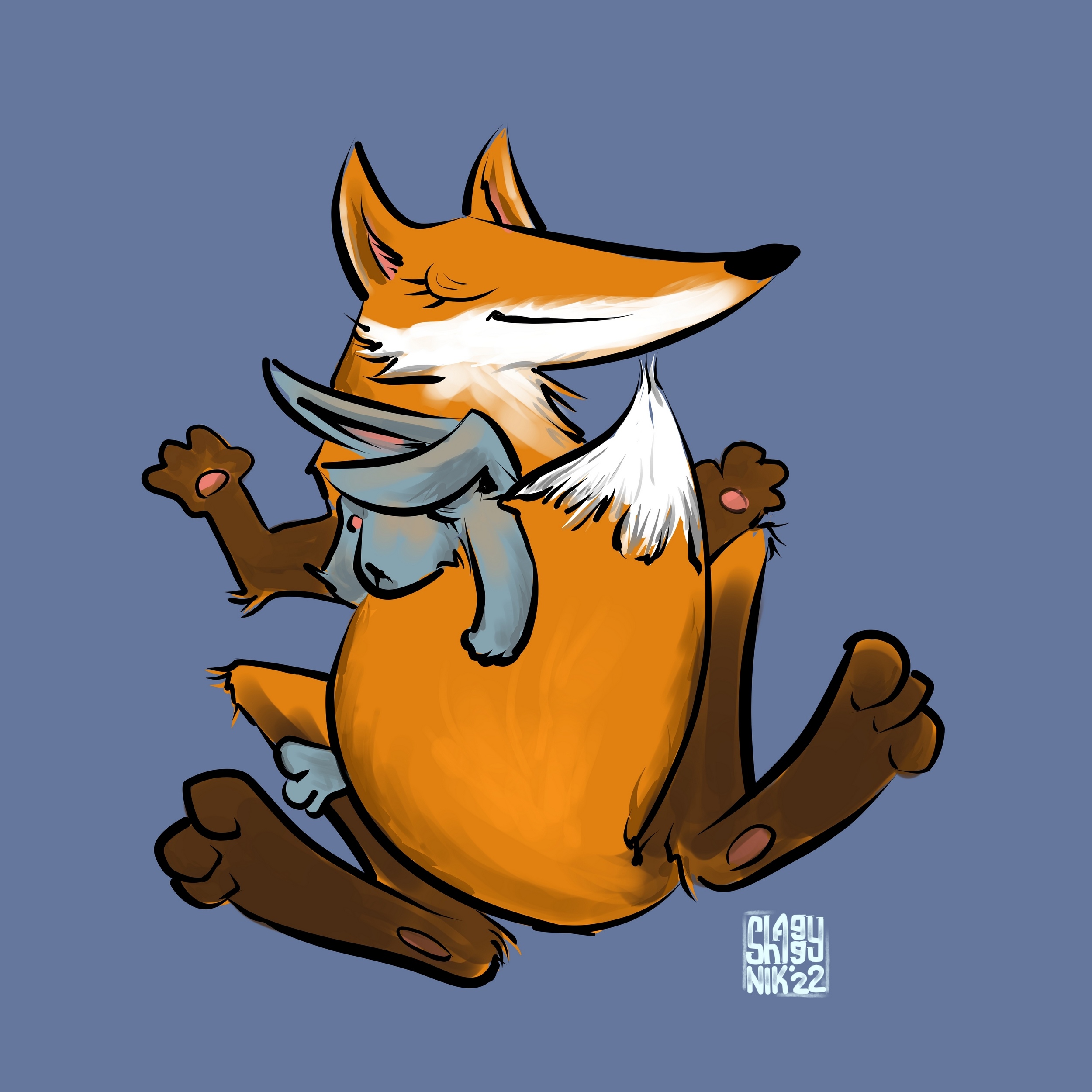 2500x2500, 564 Kb / заяц, кролик, лиса, shaggy nik, sgn