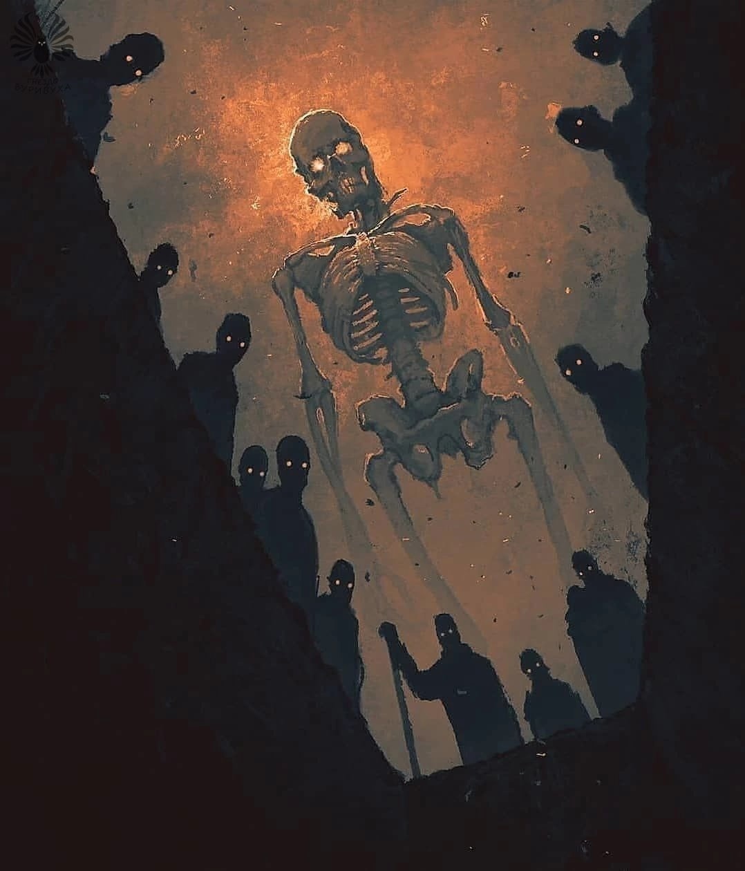 1078x1260, 155 Kb / скелет, могила, люди