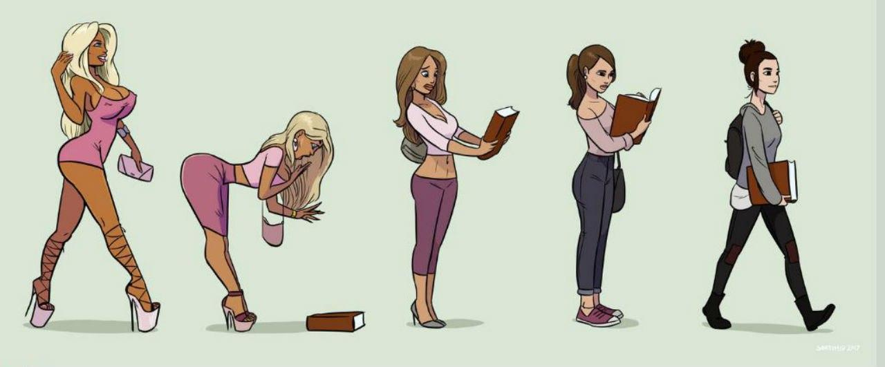 1280x531, 137 Kb / девушка, книга, эволюция