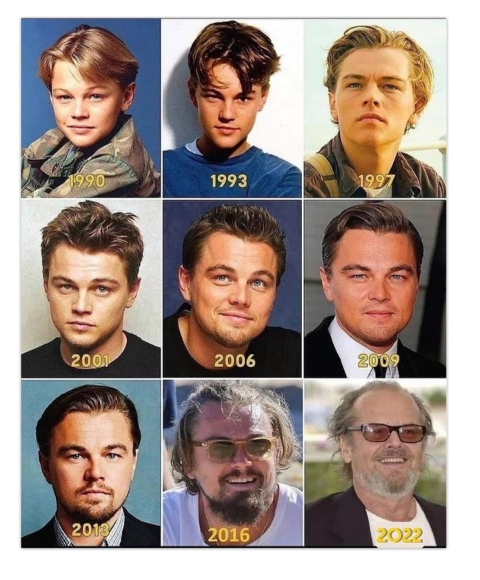 696x842, 200 Kb / Леонардо Ди Каприо, старение, взросление, николсон