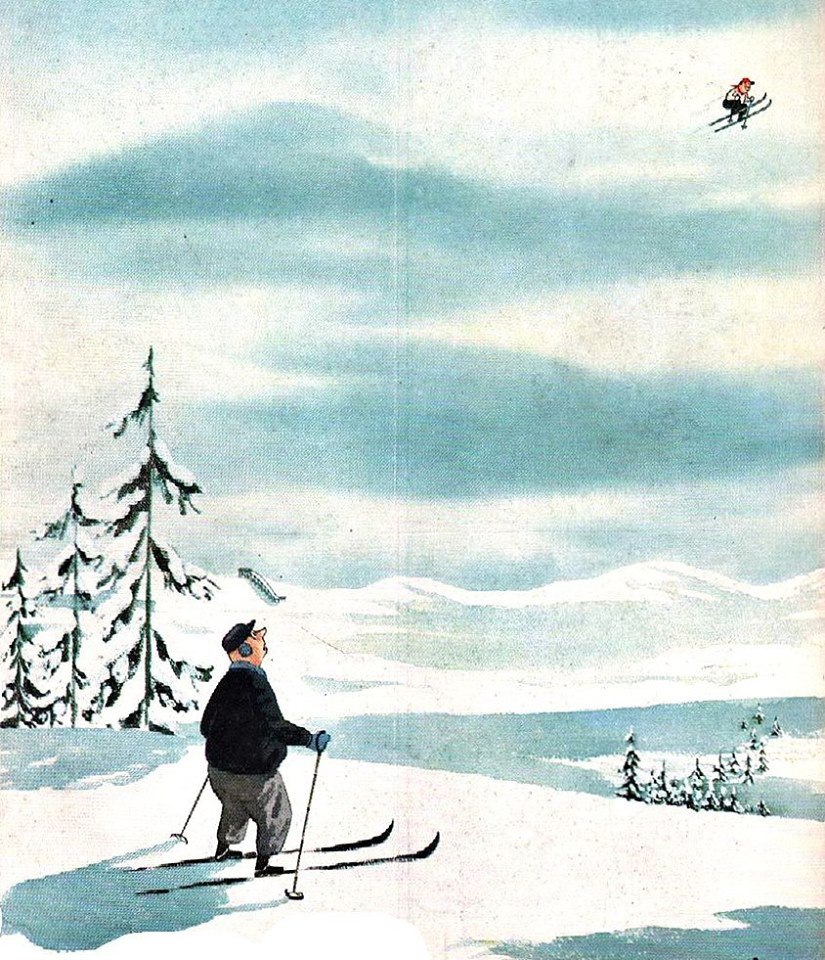 825x960, 208 Kb / Ilonka Karasz, лыжи, прыжок