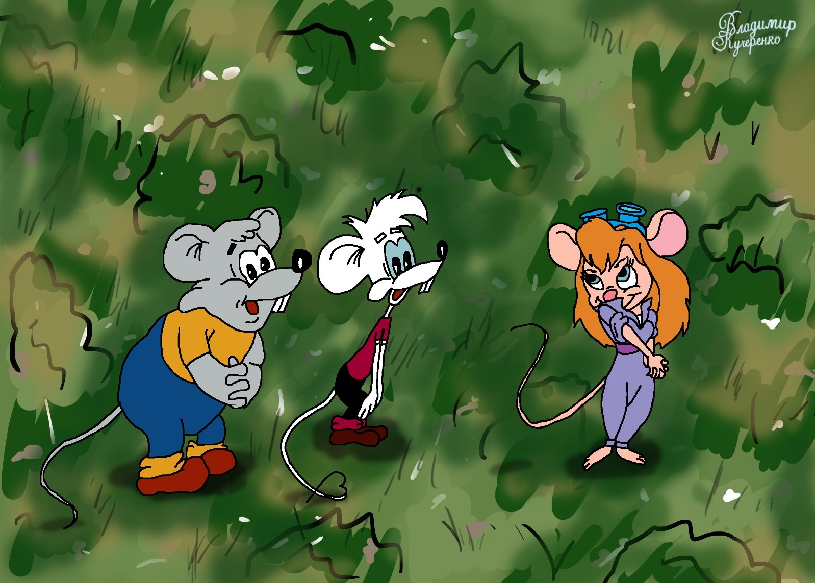 1598x1143, 255 Kb / мыши, Гаечка, Гайка, крысы, рисунок