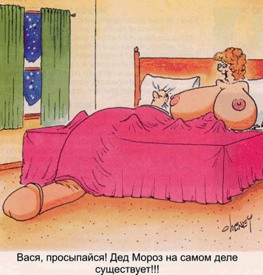 383x400, 46 Kb / сиськи, член, дед мороз