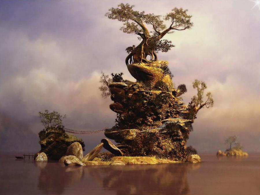 900x675, 68 Kb / озеро, островок