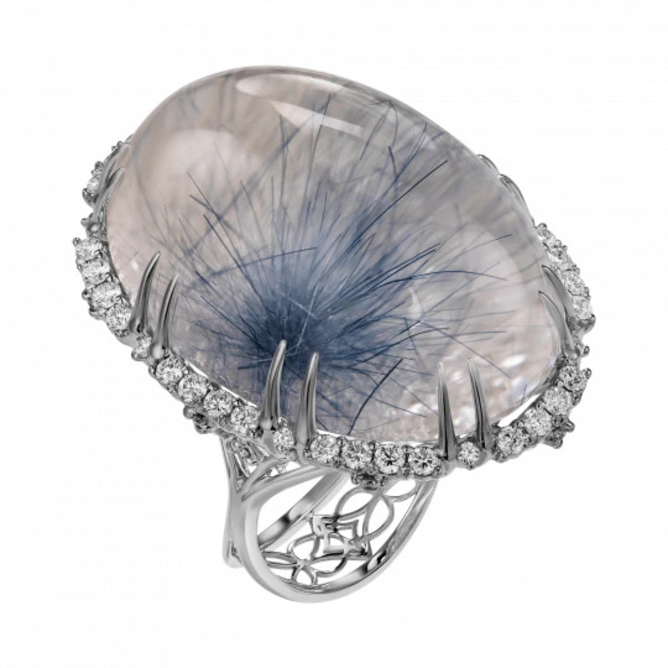 1366x1366, 217 Kb / кольцо, бриллианты, дюмортьерит, дюмортьерит в кварце