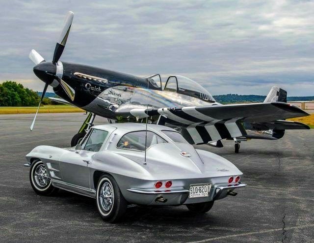 640x494, 79 Kb / автомобиль, классика, ретро, самолёт, Chevrolet Corvette
