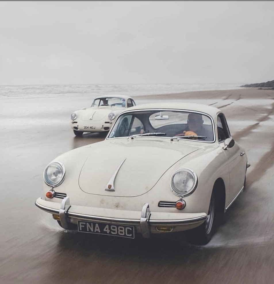 953x989, 132 Kb / автомобиль, классика, ретро, песок, пляж, побережье, порше, Porsche