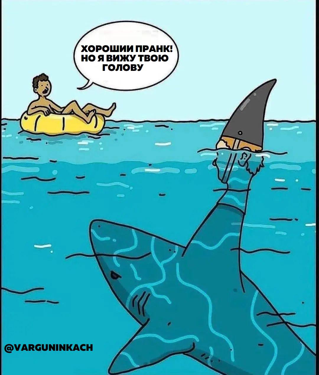 1080x1270, 110 Kb / акула, пранк, плавник, обман, надувной круг, море