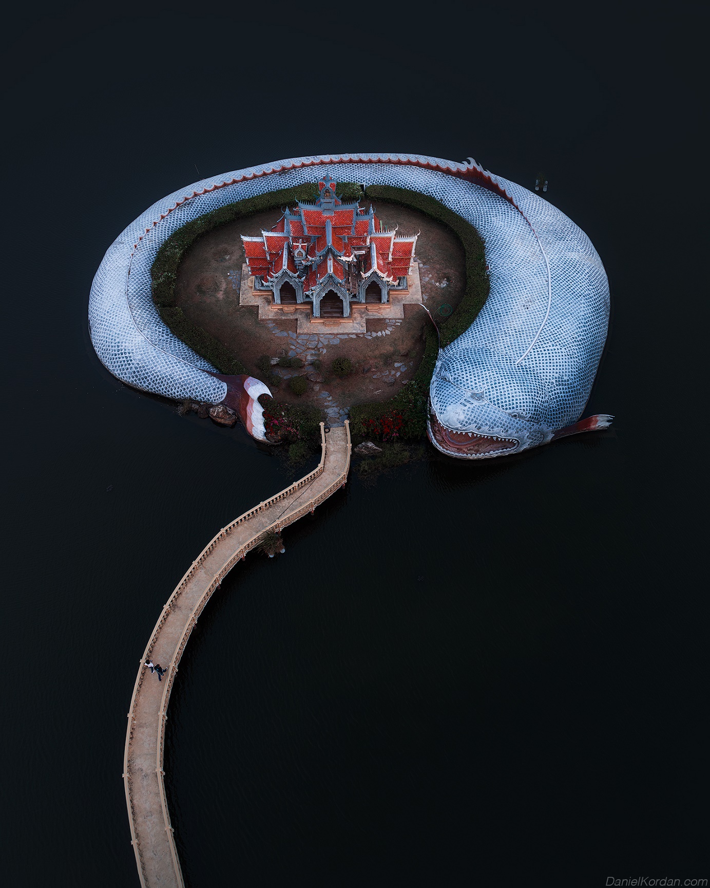 1383x1728, 621 Kb / остров, храм, мост, рыба, Тайланд