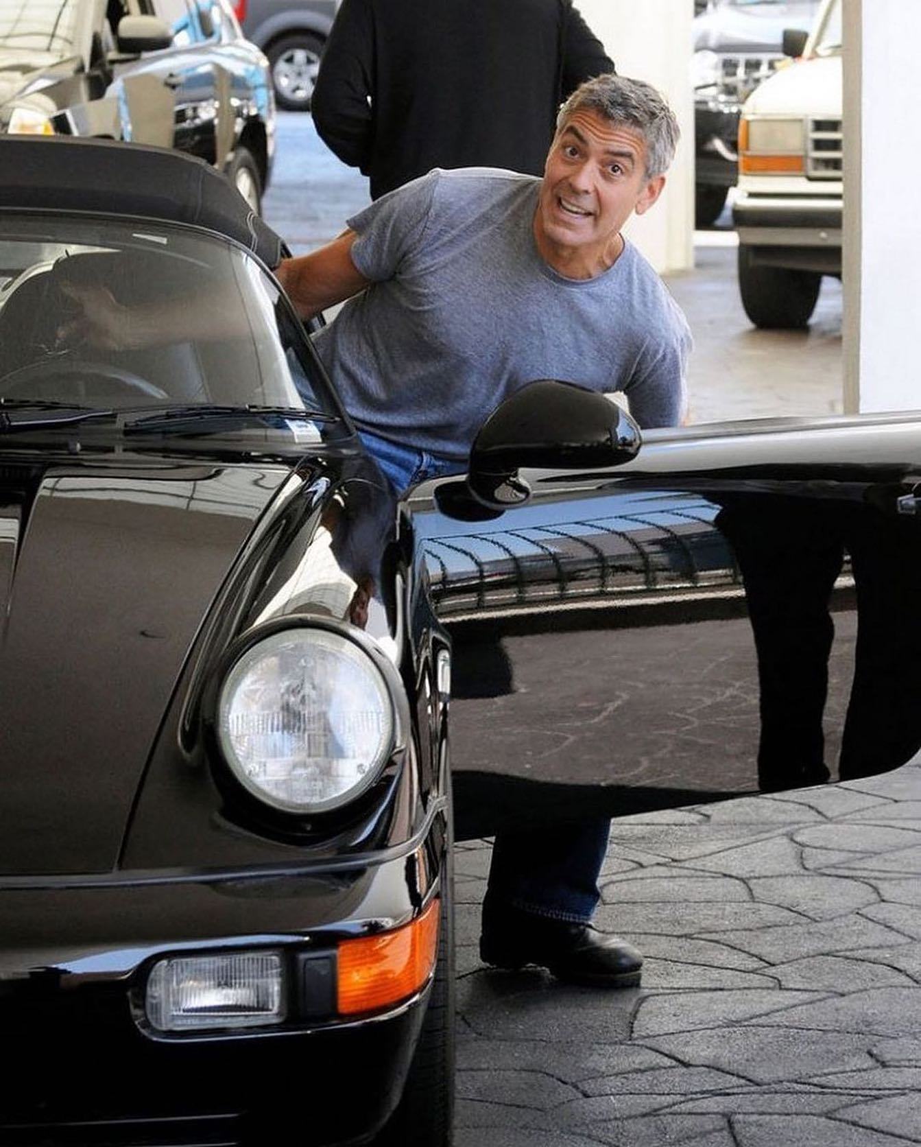 1343x1672, 233 Kb / автомобиль, классика, ретро, George Clooney, Porsche, Джордж Клуни