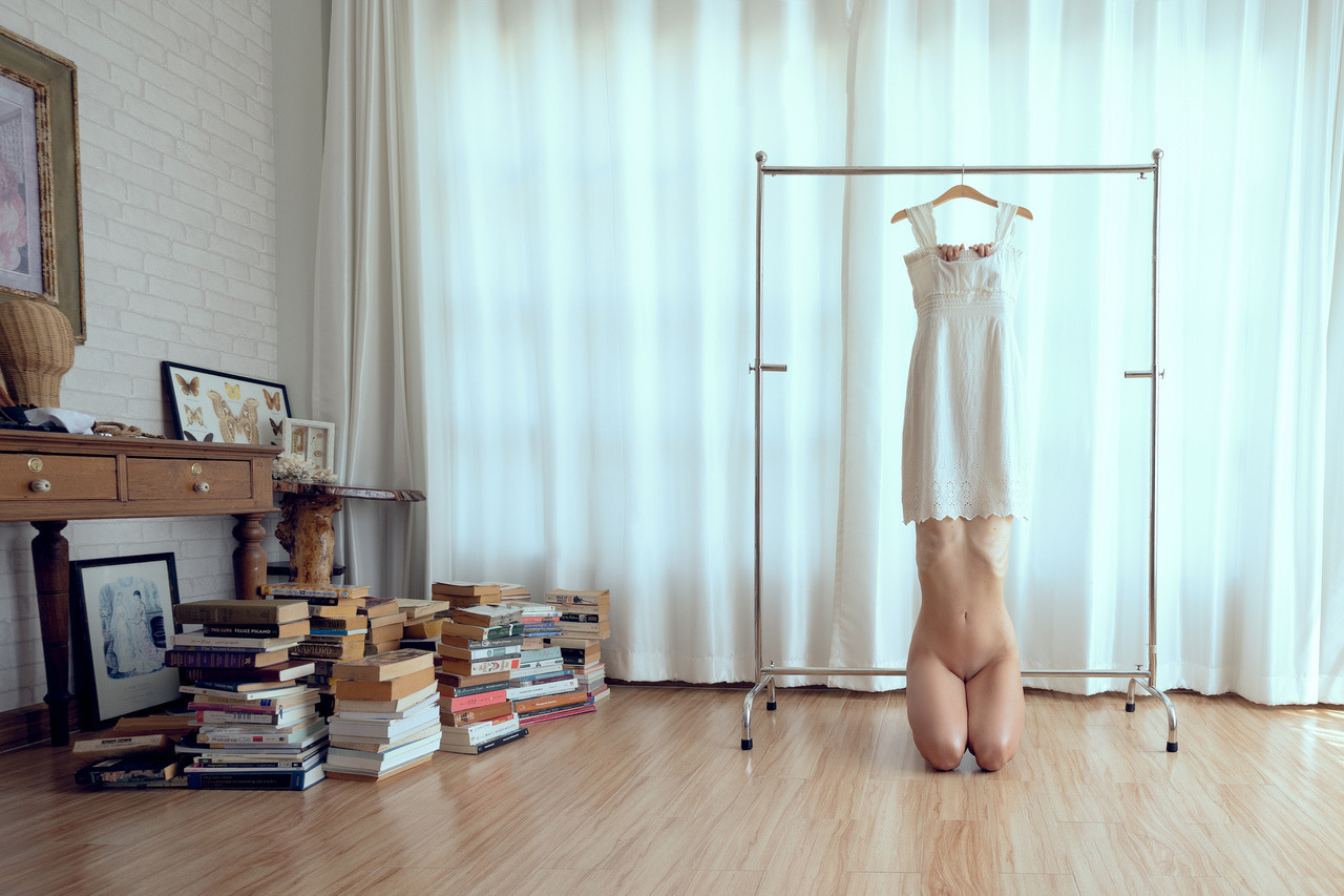 1280x853, 298 Kb / вешалка, платье, стол, книги, картина, шторы, бабочка