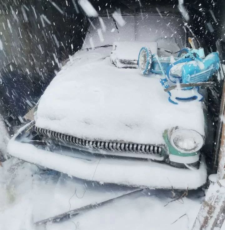 720x734, 86 Kb / безысходность, автомобиль, снег, коляска