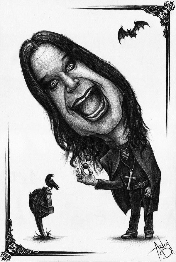 600x892, 101 Kb / готика, шарж, ozzy, крест, мышь, ворона