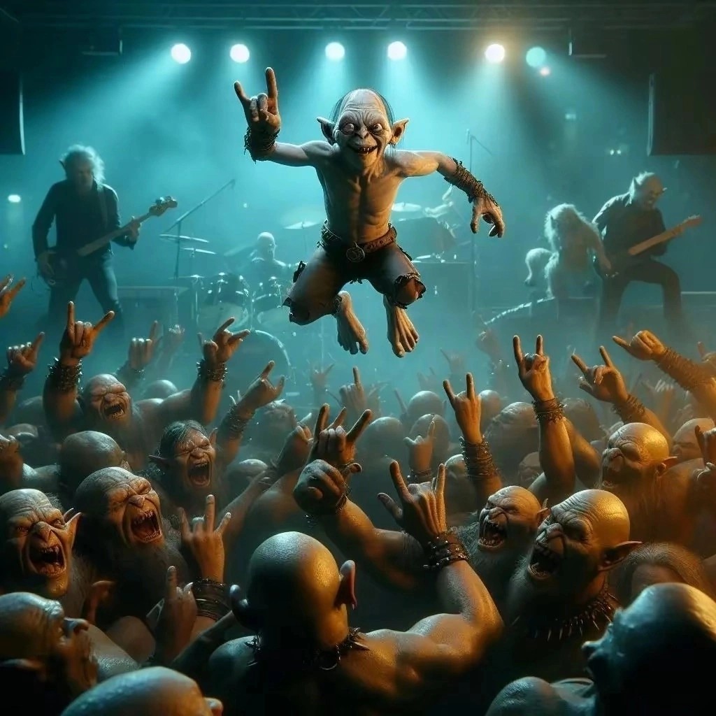 1024x1024, 181 Kb / горлум, орки, рок концерт