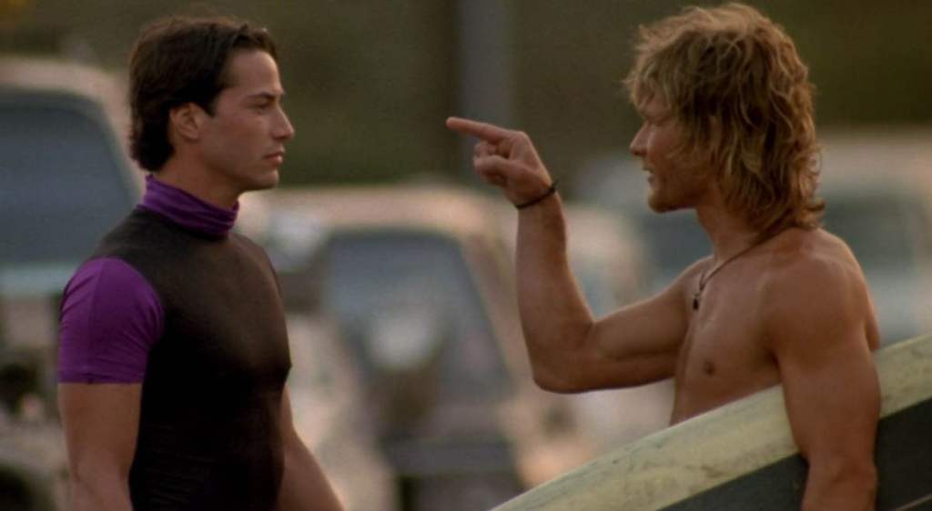 1024x562, 30 Kb / Киану Ривз, Патрик Суэйзи, board, доска, На гребне волны