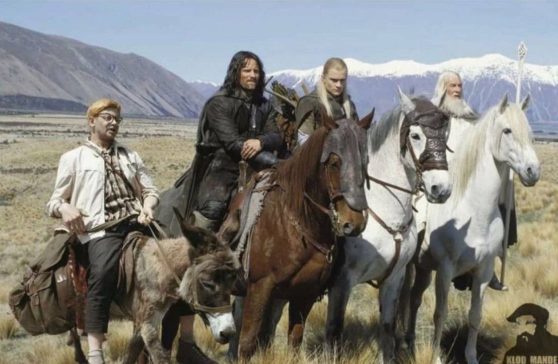 1108x724, 87 Kb / Шурик, операция ы, Властелин колец, верхом, лошадь, коллаж