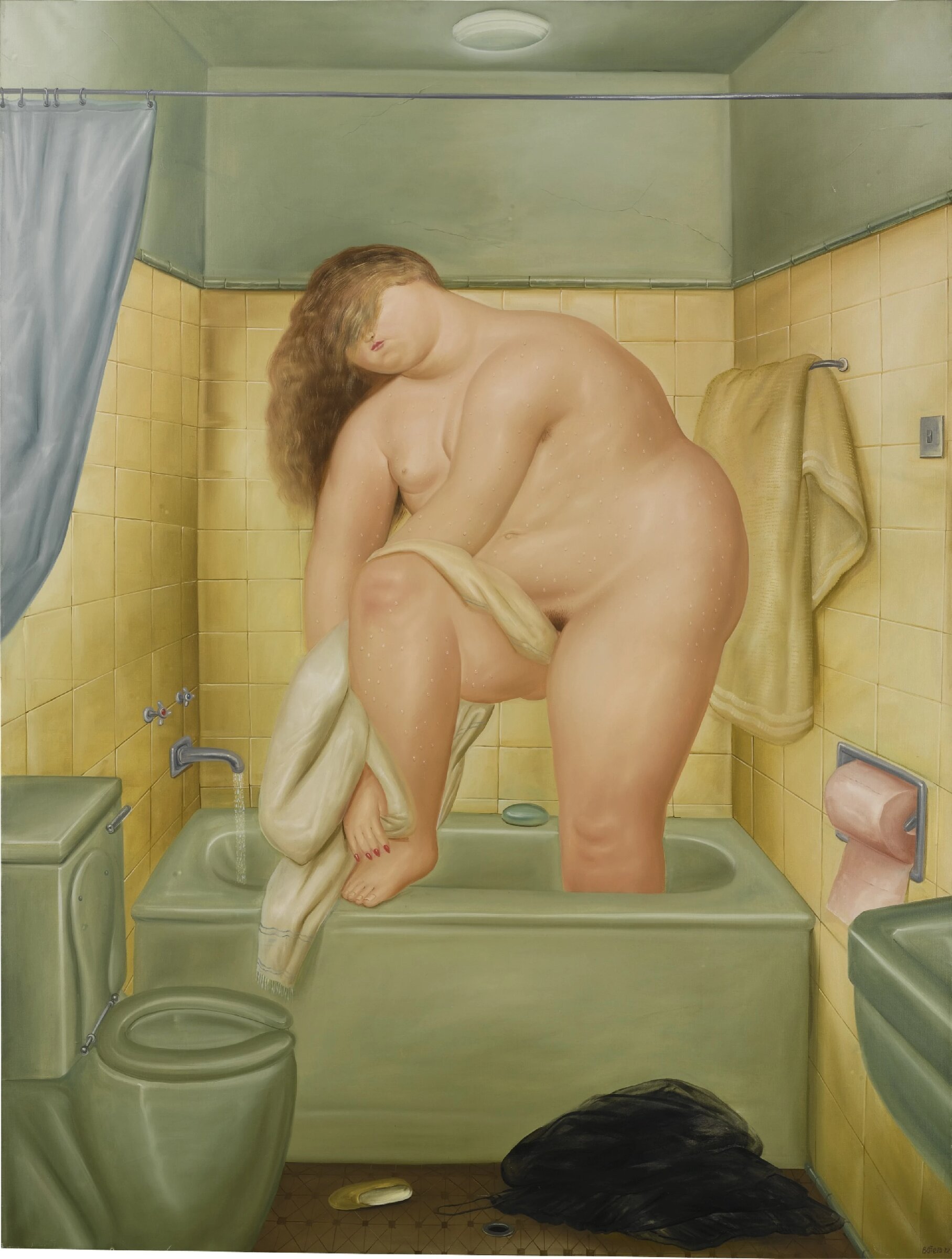 1815x2400, 379 Kb / Ботеро, ванная, Посвящение Боннару душа нет, унитаз,