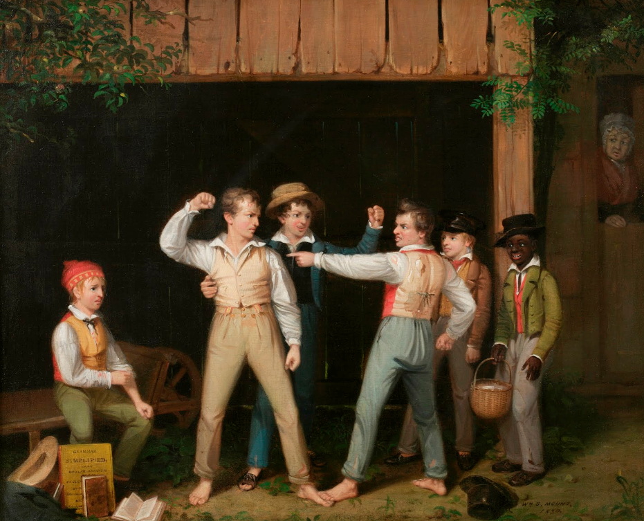 931x753, 256 Kb / живопись, школьники,  драка, кулак, Маунт Уильям Сидней, дебаты