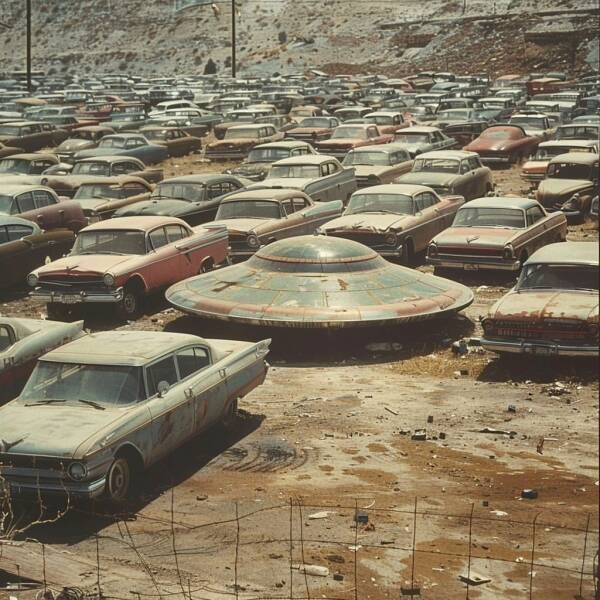 600x600, 103 Kb / автомобиль, классика, ретро, сетка, забор, стоянка, тарелка, парковка