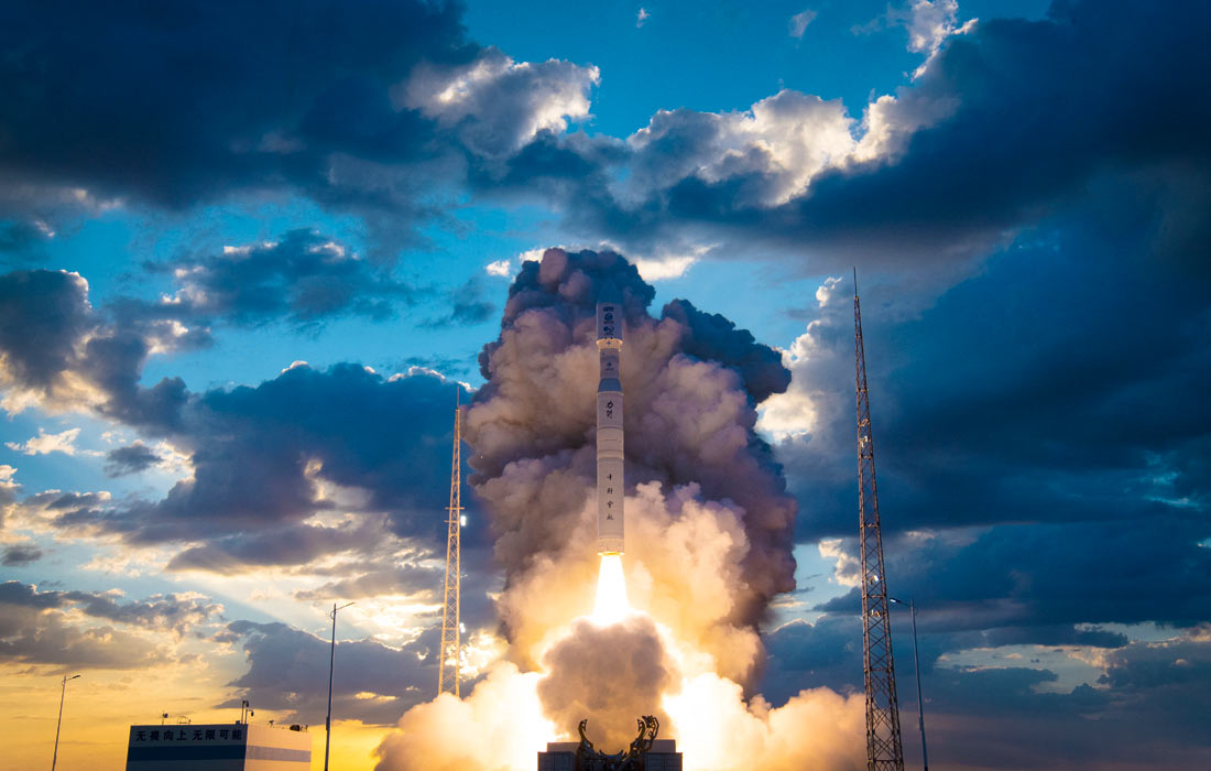 1100x700, 103 Kb / Ракета, старт, пуск, космос, Китай, спутник