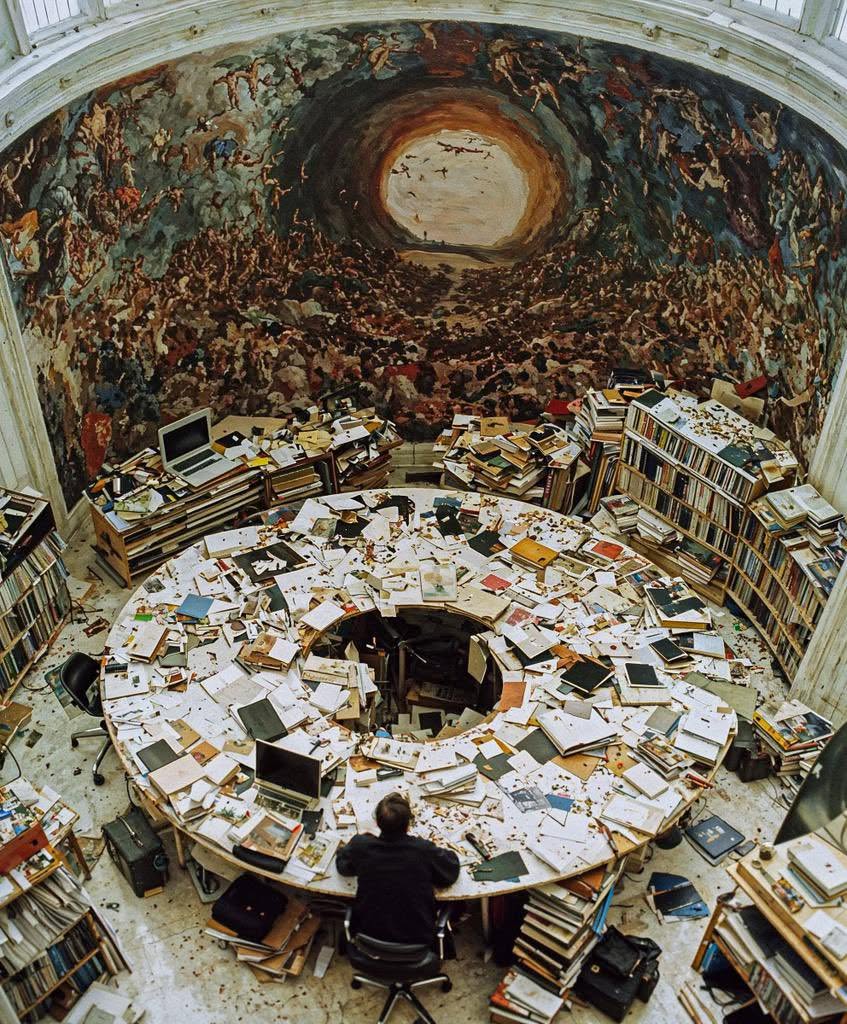 847x1024, 224 Kb / бардак, книги, бумаги, ноутбук, mural