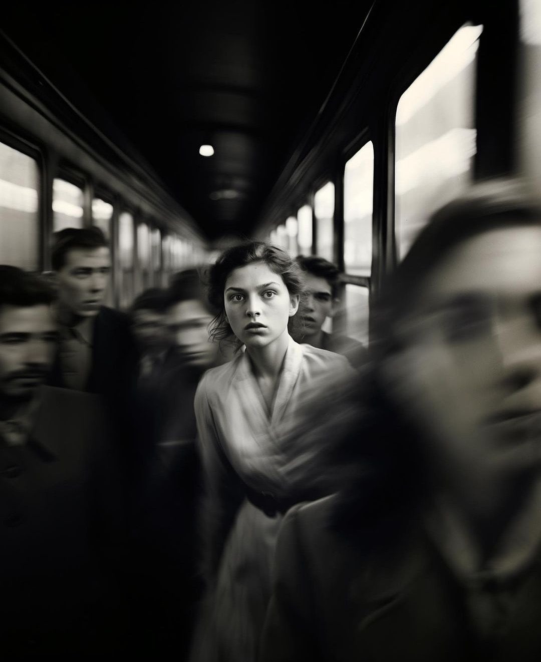 1080x1322, 89 Kb / Автобус, пассажиры, взгляд, ч/б