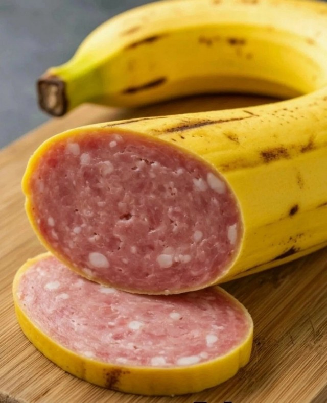 640x789, 148 Kb / банан, колбаса