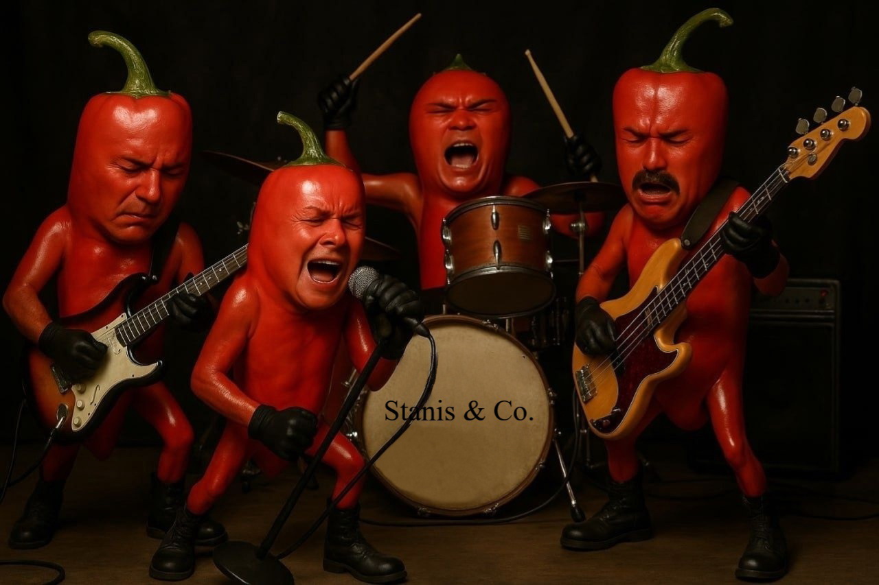 1280x853, 189 Kb / гитара, барабан, группа, микрофон, перец, перцы