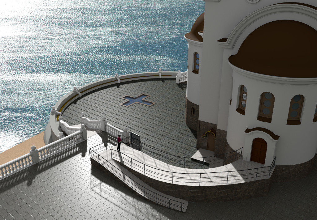 1024x712, 228 Kb / блики,храм,купель,вода