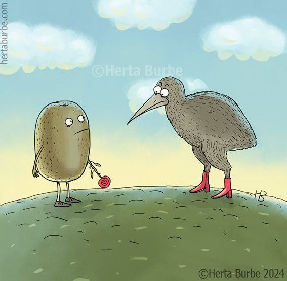 567x554, 44 Kb / Киви, птица, роза, цветок, сапоги