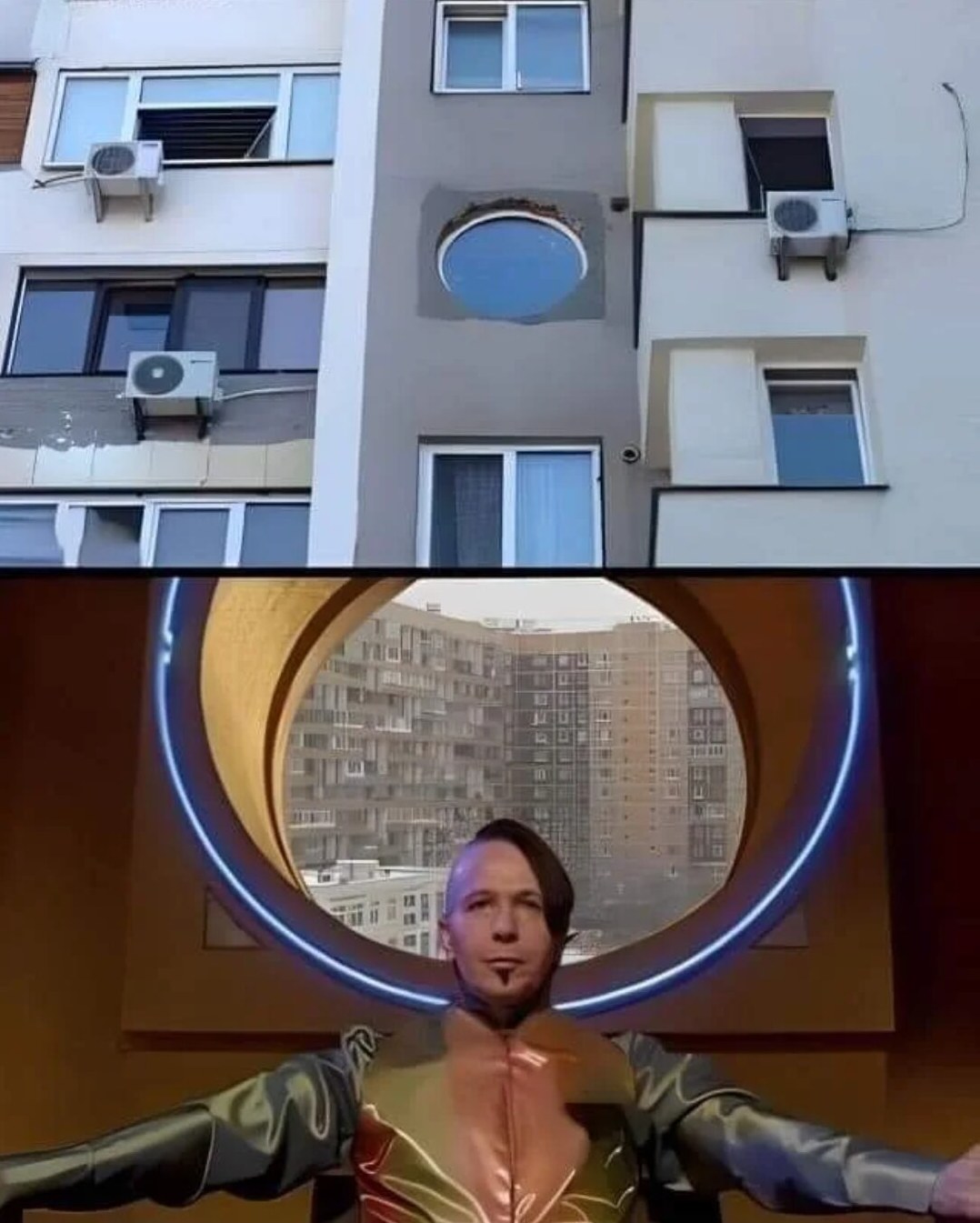 1078x1345, 163 Kb / панелька, окно, круглое, круг, Пятый элемент,  Гари Олдман, Gary Oldman, Зорг