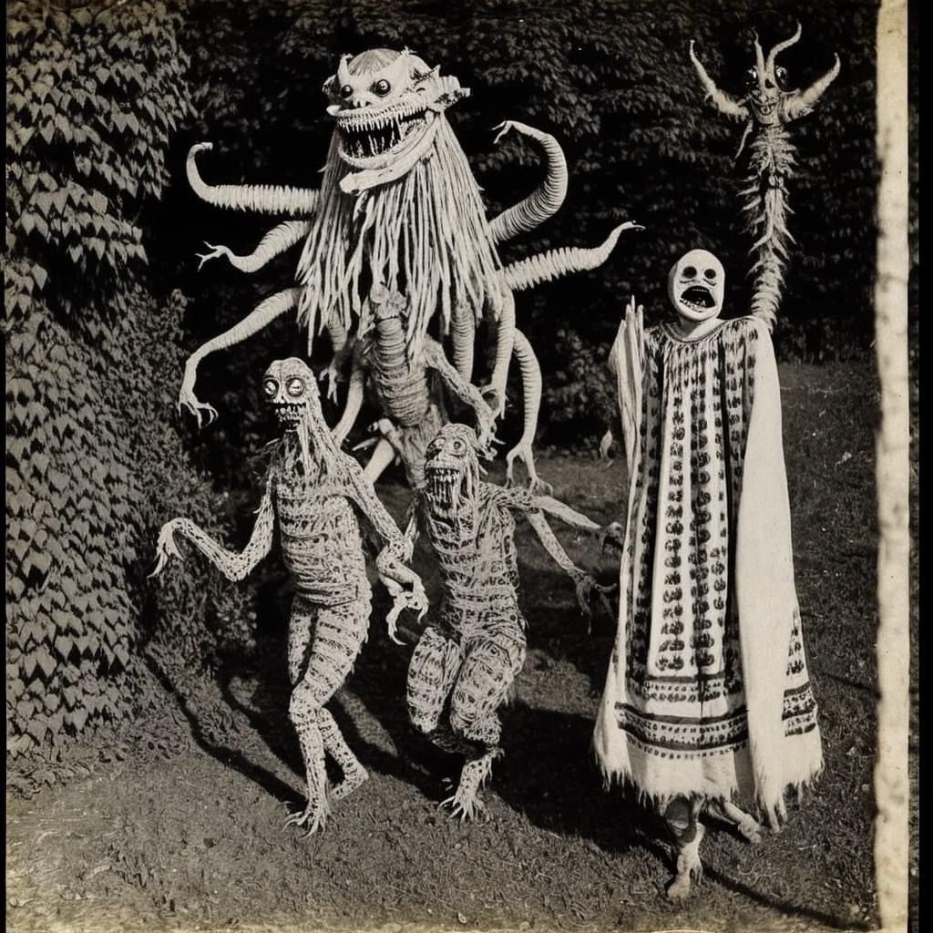 1024x1024, 211 Kb / ч/б, бесы, друзья