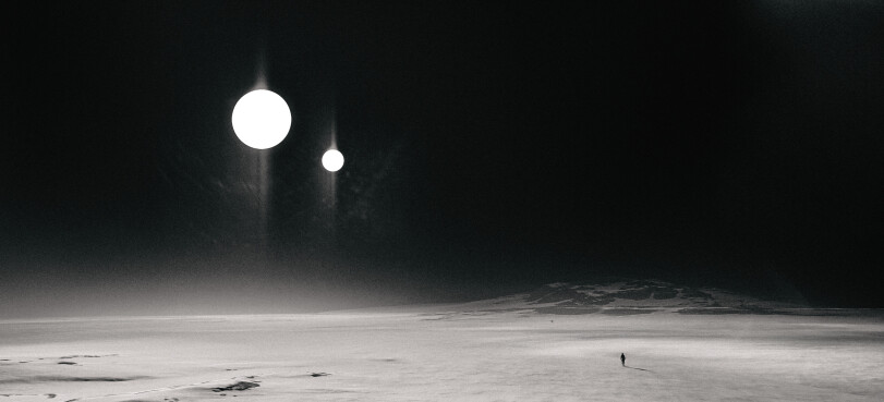 811x369, 39 Kb / Sci-Fi, Abrar Khan, Art, Monochrome