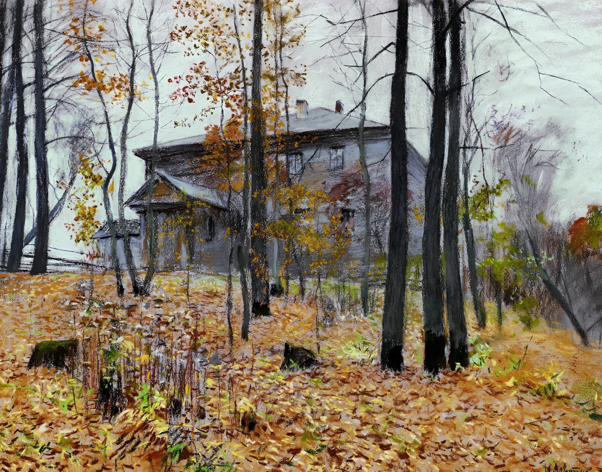 1920x1507, 619 Kb / Осень, дом, дерево