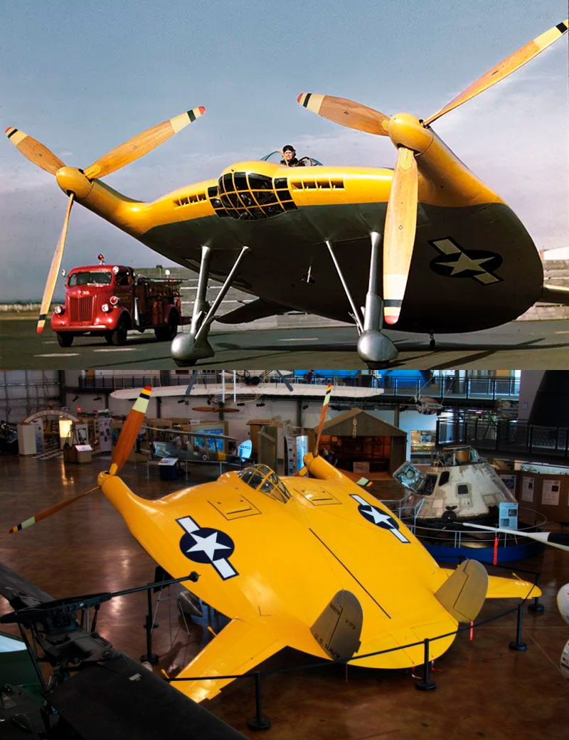 800x1040, 197 Kb / самолет, США, блин, лепешка, Vought V-173