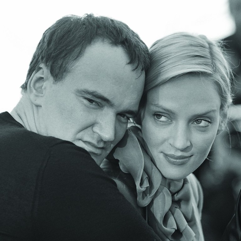 767x768, 85 Kb / ч/б, Квентин Тарантино, Ума Турман