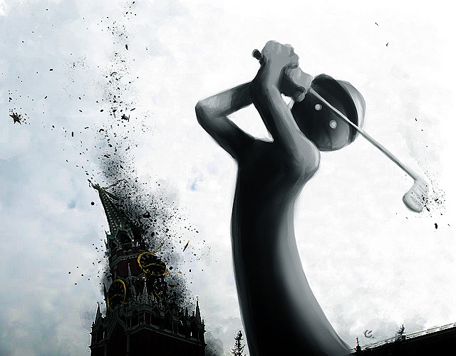 640x500, 108 Kb / рисунок, кремль, гольф