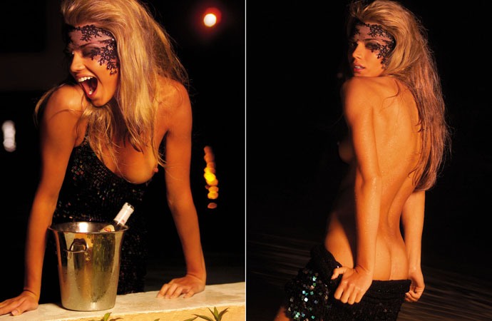 690x450, 63 Kb / платье, шампанское, маска