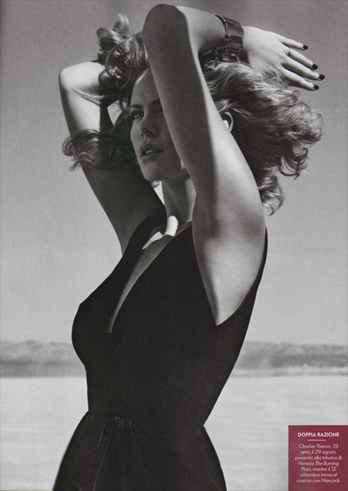 500x706, 106 Kb / шарлиз терон, ч/б, волосы, ветер