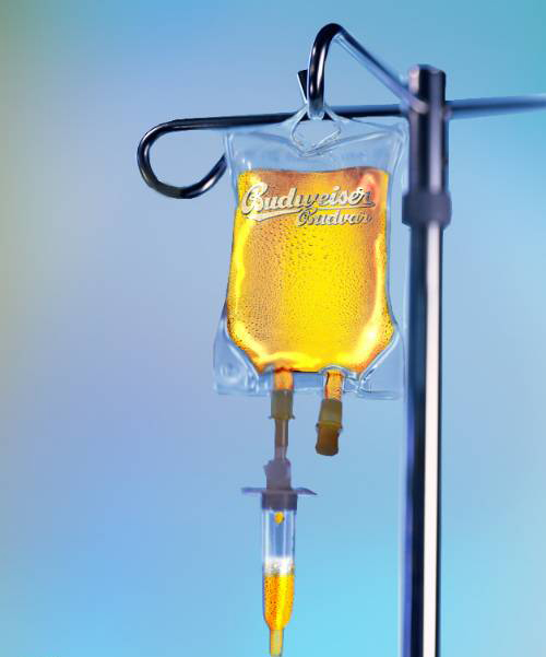 500x601, 91 Kb / пятница, Будвайзер, капельница
