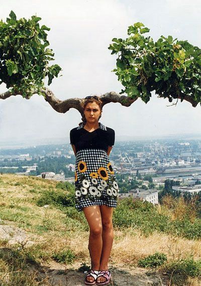 400x569, 67 Kb / подсолнухи, ветви, рога