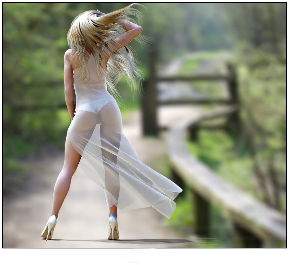 1222x1121, 197 Kb / фата, свадьба, невеста, рендер, лето, ноги, платье, девушка
