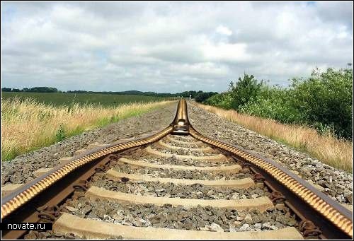 500x341, 56 Kb / железная дорога, рельсы, шпалы, молния