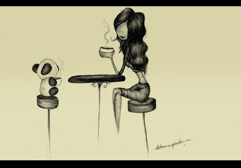 800x559, 37 Kb / кафе, девушка, панда