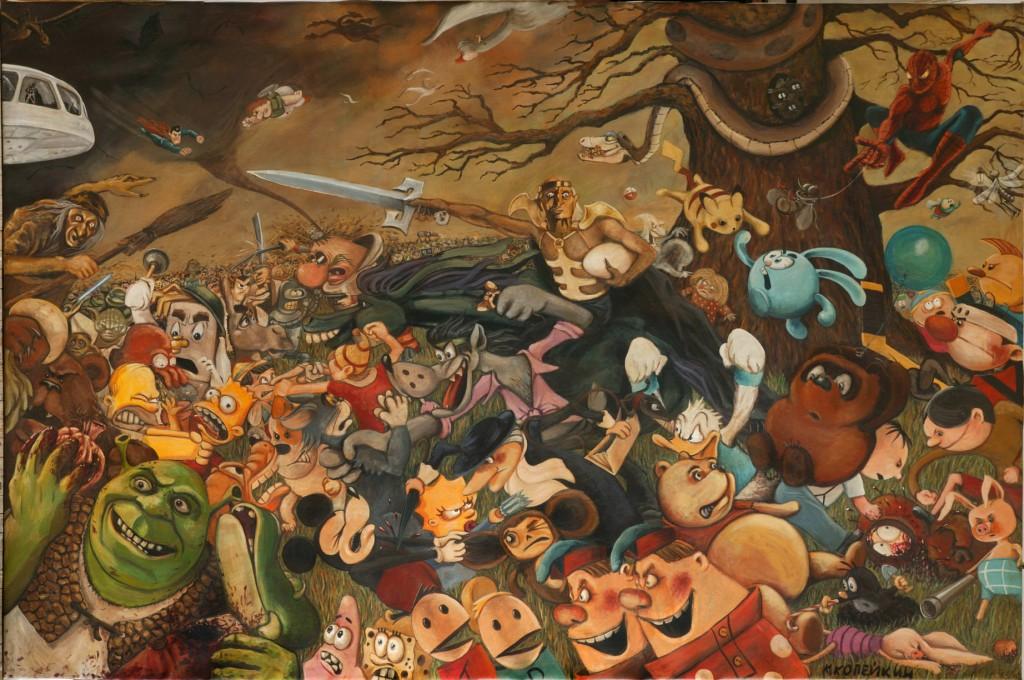 1024x680, 130 Kb / мультики, рисунок, винни пух, шрек, советские