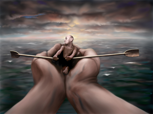 650x485, 120 Kb / лодка, сюрреализм