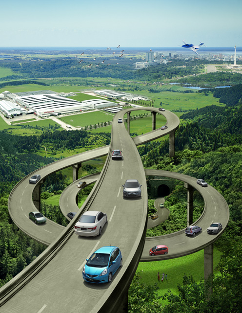 496x640, 228 Kb / дорога, развязка, музыка