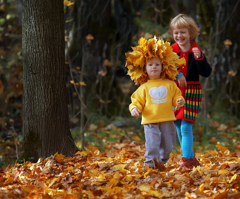 800x665, 155 Kb / дети, листья, осень